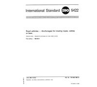 ISO 5422:1982, Road vehicles - Anchorages for towing ropes, cables or bars