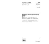 ISO 5530-1:1997, Wheat flour -- Physical characteristics of doughs -- Part 1: Determination of water absorption and rheological properties using a farinograph