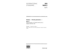 ISO 5659-2:1994, Plastics - Smoke generation - Part 2: Determination of optical density by a single-chamber test