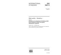 ISO 5667-5:2006, Water quality - Sampling - Part 5: Guidance on sampling of drinking water from treatment works and piped distribution systems
