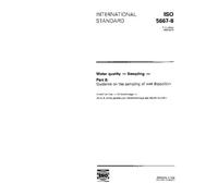 ISO 5667-8:1993, Water quality - Sampling - Part 8: Guidance on the sampling of wet deposition