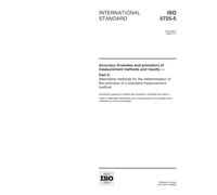 ISO 5725-5:1998, Accuracy (trueness and precision) of measurement methods and results - Part 5: Alternative methods for the determination of the precision of a standard measurement method