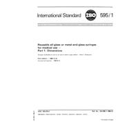 ISO 595-1:1986, Reusable all-glass or metal-and-glass syringes for medical use -- Part 1: Dimensions