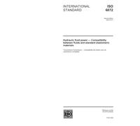ISO 6072:2002, Hydraulic fluid power - Compatibility between fluids and standard elastomeric materials