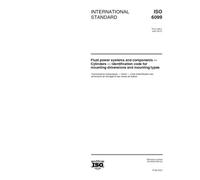 ISO 6099:2001, Fluid power systems and components - Cylinders - Identification code for mounting dimensions and mounting types