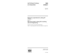 ISO 6105-1:2004, Blanks for superabrasive cutting-off wheels - Part 1: Manually guided cutting-off in building and civil engineering