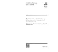 ISO 6139:1993, Aluminium ores -- Experimental determination of the heterogeneity of distribution of a lot
