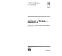 ISO 6139:1993, Aluminium ores -- Experimental determination of the heterogeneity of distribution of a lot