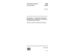 ISO 6143:2001, Gas analysis -- Comparison methods for determining and checking the composition of calibration gas mixtures