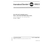 ISO 6262-2:1982, End mills with indexable inserts - Part 2 : End mills with Morse taper shank
