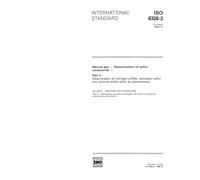 ISO 6326-3:1989, Natural gas -- Determination of sulfur compounds -- Part 3: Determination of hydrogen sulfide, mercaptan sulfur and carbonyl sulfide sulfur by potentiometry