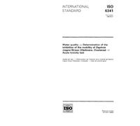 ISO 6341:1996, Water quality - Determination of the inhibition of the mobility of Daphnia magna Straus (Cladocera, Crustacea) - Acute toxicity test