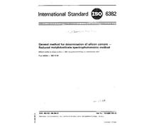 ISO 6382:1981, General method for determination of silicon content -- Reduced molybdosilicate spectrophotometric method