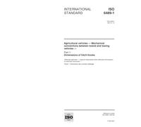 ISO 6489-1:2001, Agricultural vehicles -- Mechanical connections between towed and towing vehicles -- Part 1: Dimensions of hitch-hooks