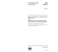 ISO 6504-3:2006, Paints and varnishes - Determination of hiding power - Part 3: Determination of contrast ratio of light-coloured paints at a fixed spreading rate
