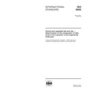 ISO 6800:1997, Animal and vegetable fats and oils -- Determination of the composition of fatty acids in the 2-position of the triglyceride molecules