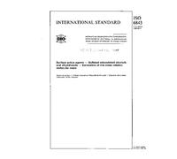 ISO 6843:1988, Surface active agents -- Sulfated ethoxylated alcohols and alkylphenols -- Estimation of the mean relative molecular mass
