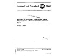 ISO 6880:1983, Machinery for agriculture - Trailed units of shallow tillage equipment - Main dimensions and attachment points