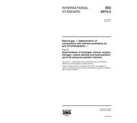 ISO 6974-3:2000, Natural gas -- Determination of composition with defined uncertainty by gas chromatography -- Part 3: Determination of hydrogen, ... up to C8 using two packed columns