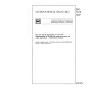 ISO 7033:1987, Fine and coarse aggregates for concrete -- Determination of the particle mass-per-volume and water absorption -- Pycnometer method