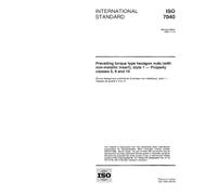 ISO 7040:1997, Prevailing torque type hexagon nuts (with non-metallic insert), style 1 - Property classes 5, 8 and 10