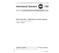 ISO 7139:1984, Cross-country skis -- Determination of elastic properties