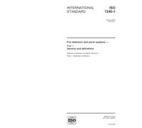 ISO 7240-1:2005, Fire detection and alarm systems - Part 1: General and definitions