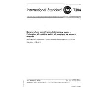 ISO 7304:1985, Durum wheat semolinas and alimentary pasta -- Estimation of cooking quality of spaghetti by sensory analysis