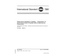 ISO 7361:1986, Performance standards in building -- Presentation of performance levels of facades made of same-source components