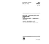 ISO 7393-3:1990, Water quality - Determination of free chlorine and total chlorine - Part 3: Iodometric titration method for the determination of total chlorine