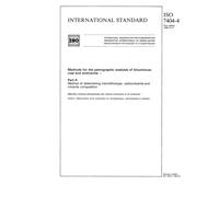 ISO 7404-4:1988, Methods for the petrographic analysis of bituminous coal and anthracite -- Part 4: Method of determining microlithotype, carbominerite and minerite composition