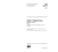 ISO 7507-4:1995, Petroleum and liquid petroleum products -- Calibration of vertical cylindrical tanks -- Part 4: Internal electro-optical distance-ranging method
