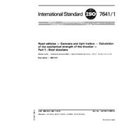 ISO 7641-1:1983, Road vehicles - Caravans and light trailers - Calculation of the mechanical strength of the drawbar - Part 1: Steel drawbars
