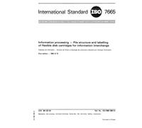ISO 7665:1983, Information processing - File structure and labelling of flexible disk cartridges for information interchange