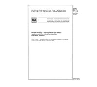 ISO 7753:1987, Nuclear energy -- Performance and testing requirements for criticality detection and alarm systems