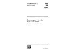 ISO 7795:1994, Cross-country skis -- Ski-binding screws -- Test methods