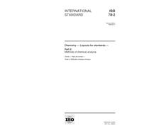 ISO 78-2:1999, Chemistry -- Layouts for standards -- Part 2: Methods of chemical analysis