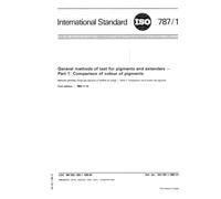 ISO 787-1:1982, General methods of test for pigments and extenders - Part 1 : Comparison of colour of pigments