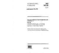 ISO 787-25:1993, General methods of test for pigments and extenders - Part 25: Comparison of the colour, in full-shade systems, of white, black and coloured pigments - Colorimetric method