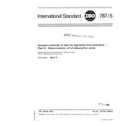 ISO 787-5:1980, General methods of test for pigments and extenders - Part 5 : Determination of oil absorption value