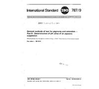 ISO 787-9:1981, General methods of test for pigments and extenders - Part 9 : Determination of pH value of an aqueous suspension