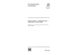 ISO 7915:1991, Forestry machinery - Portable chain-saws - Determination of handle strength