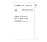 ISO 7943-3:1987, Photography -- Overhead projectors -- Part 3: Film rolls, cores and winders -- Dimensions