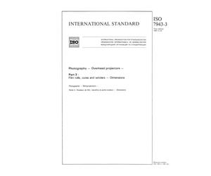 ISO 7943-3:1987, Photography -- Overhead projectors -- Part 3: Film rolls, cores and winders -- Dimensions