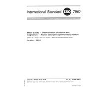 ISO 7980:1986, Water quality - Determination of calcium and magnesium - Atomic absorption spectrometric method