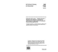 ISO 7986:1997, Hydraulic fluid power - Sealing devices - Standard test methods to assess the performance of seals used in oil hydraulic reciprocating applications