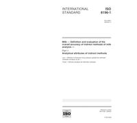 ISO 8196-1:2000, Milk -- Definition and evaluation of the overall accuracy of indirect methods of milk analysis -- Part 1: Analytical attributes of indirect methods