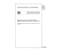 ISO 8316:1987, Measurement of liquid flow in closed conduits - Method by collection of the liquid in a volumetric tank