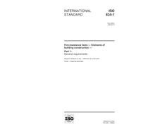 ISO 834-1:1999, Fire-resistance tests -- Elements of building construction -- Part 1: General requirements