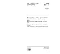ISO 8514-1:2000, Micrographics -- Alphanumeric computer output microforms -- Quality control -- Part 1: Characteristics of the test slide and test data